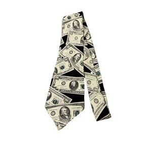 MONEY CASH DOLLAR PRINT DIMODA Handmade $ TIE Rare Festival Party MENS